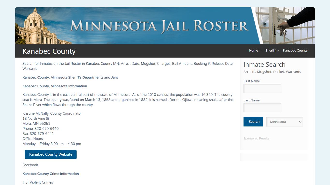 Kanabec County | Jail Roster Search